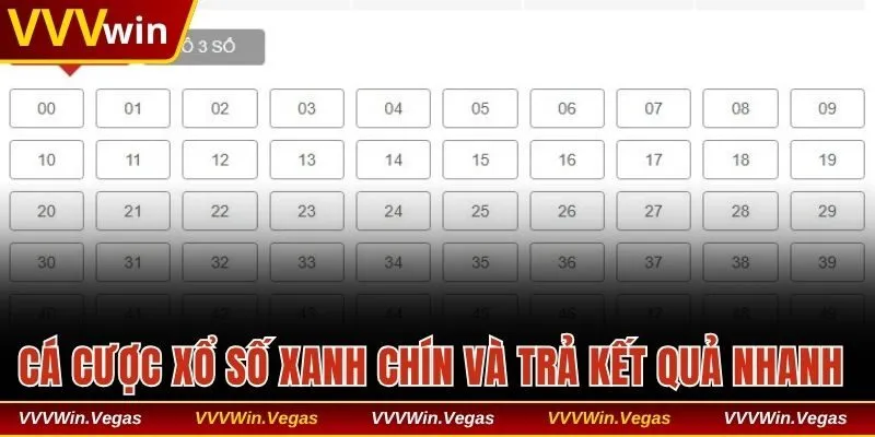 Cá cược Xổ số xanh chín và trả kết quả nhanh